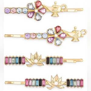 New GOODY Bobby Pins 4 Pack Disney Princess Jasmine, Non Slip Rhinestone Bobbies